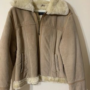 Steve Madden women’s suede leather jacket with warm lining